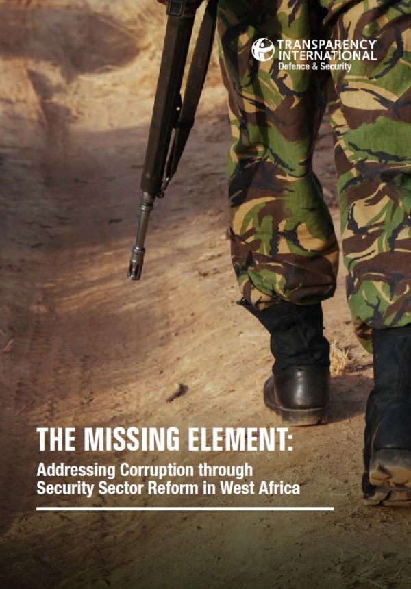 PDF cover of The Missing Element: Addressing Corruption through Security Sector Reform in West Africa