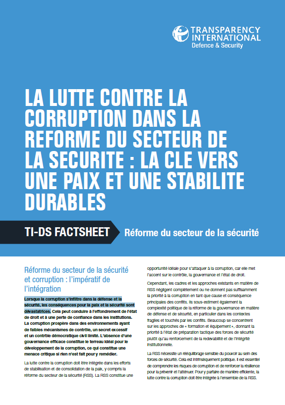 PDF cover of Réforme du secteur de la sécurité