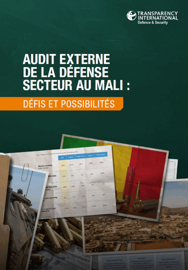 PDF cover of Audit externe du secteur de la défense au Mali : Défis et possibilités